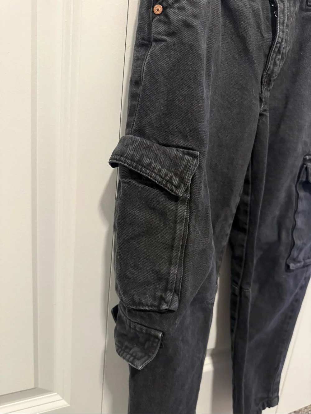 ZARA Boys Black Cargo Jeans